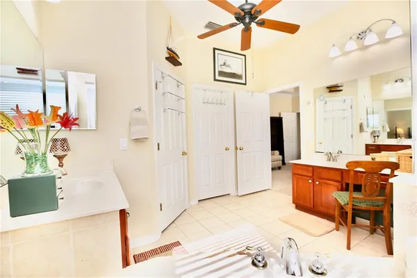 a view of a backyard with a patio