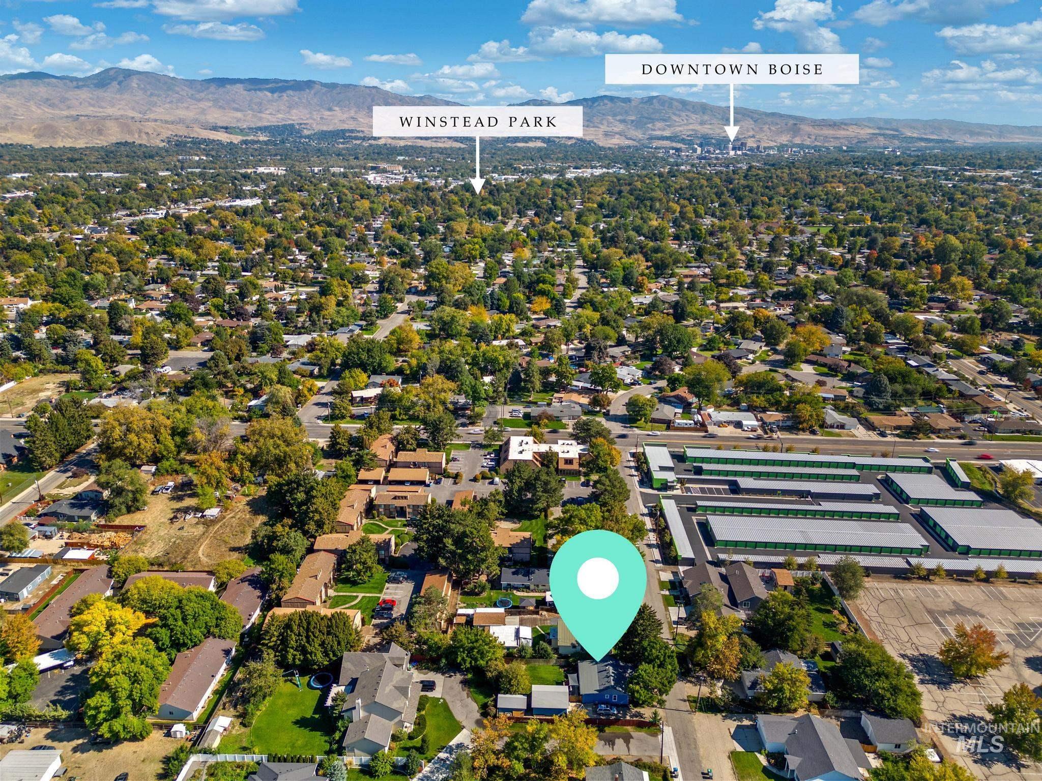 7514 West Swift Lane Boise, ID 83704 - Photo 34 of 46 Drone / aerial view of a mountain backdrop