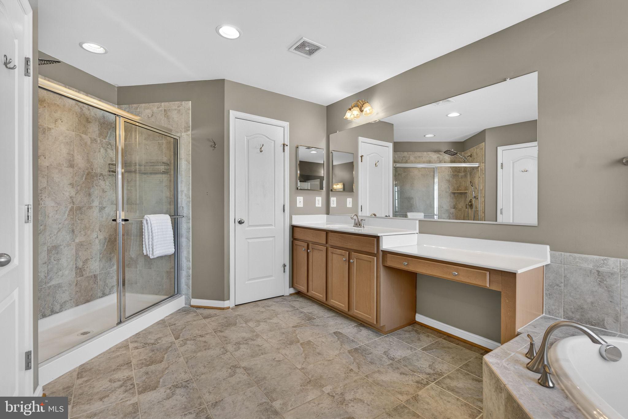 43132 Butterfly Way Leesburg, VA 20176 - Photo 34 of 63 a bathroom with a bathtub shower sink and mirror
