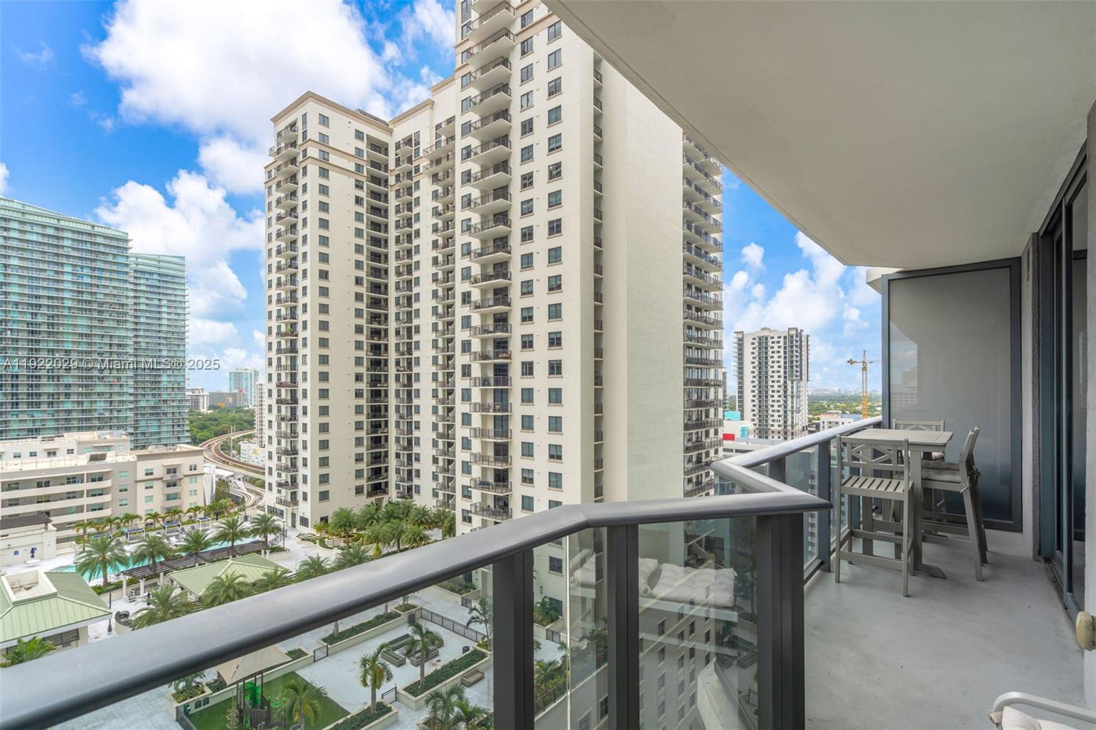 55 Southwest 9th Street, Unit 1705 Miami, FL 33130 - Photo 16 of 28 a view of balcony with chairs