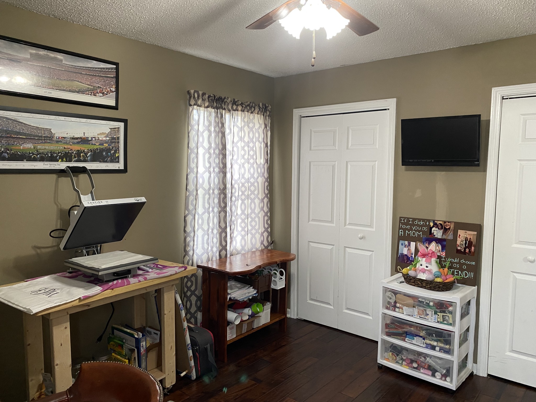 876 Barnette Road Minor Hill, TN 38473 - Photo 19 of 27 a view of a workspace with furniture and a window