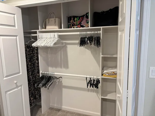 a view of a walk in closet