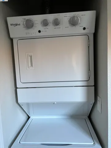 a close view of washer and dryer