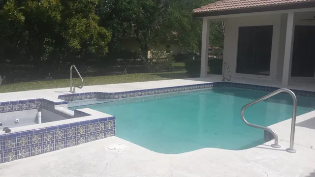 a view of a swimming pool