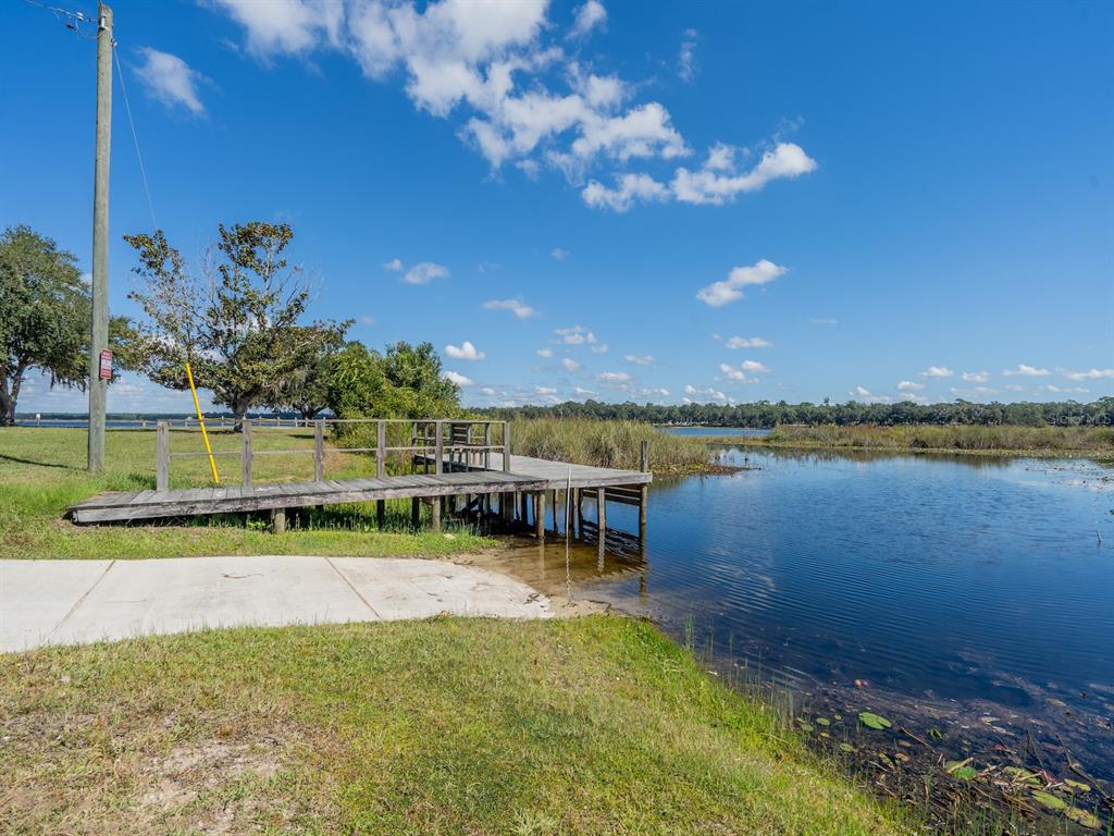 24797 Northeast 135th Street Salt Springs, FL 32134 - Photo 52 of 61 a view of a swimming pool with lawn chairs and a yard