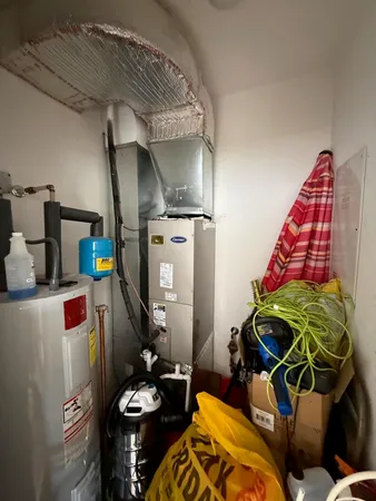 a room with storage and utility