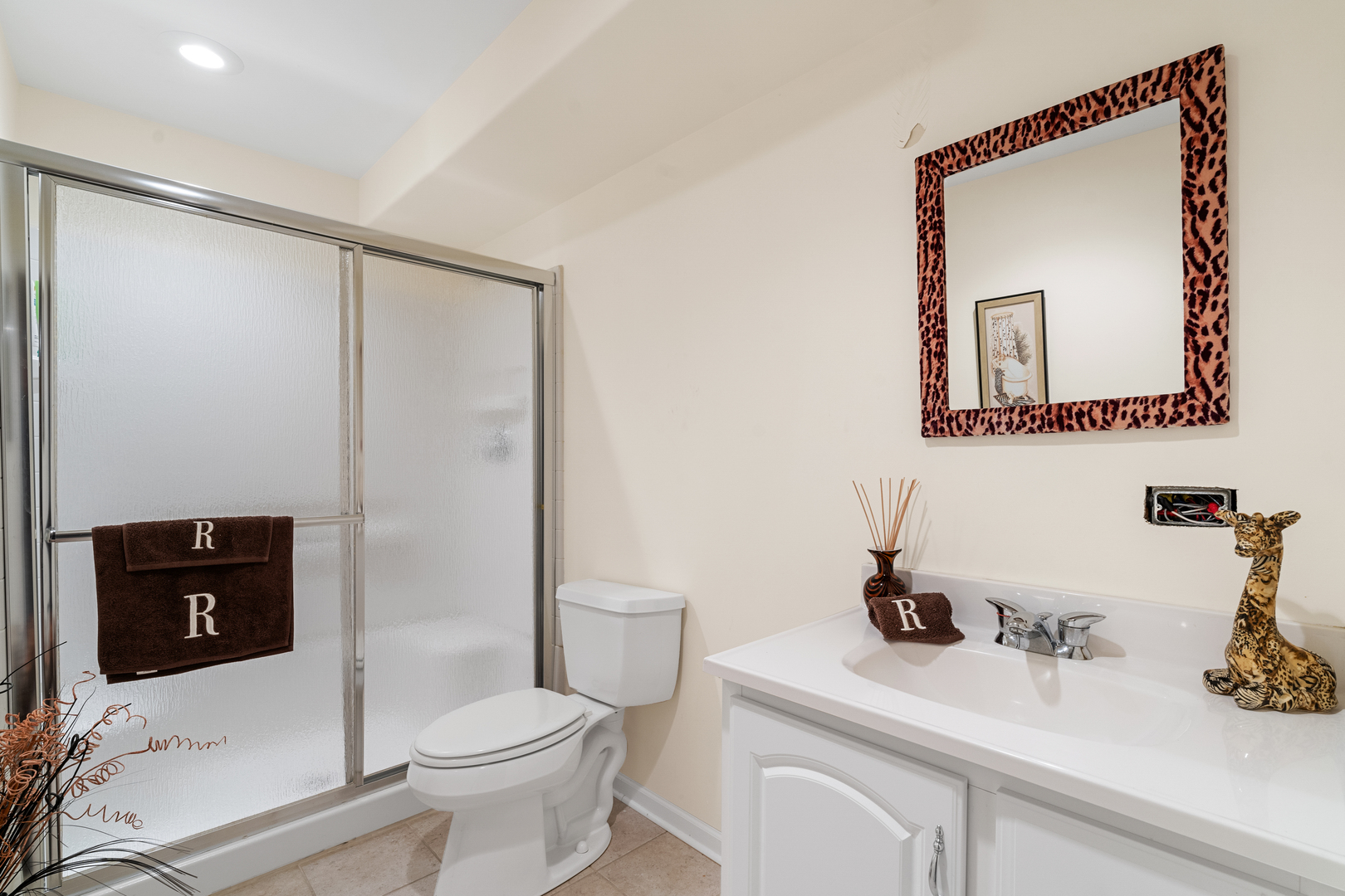 24962 Ambrose Road Plainfield, IL 60585 - Photo 18 of 28 a bathroom with a toilet a sink and mirror