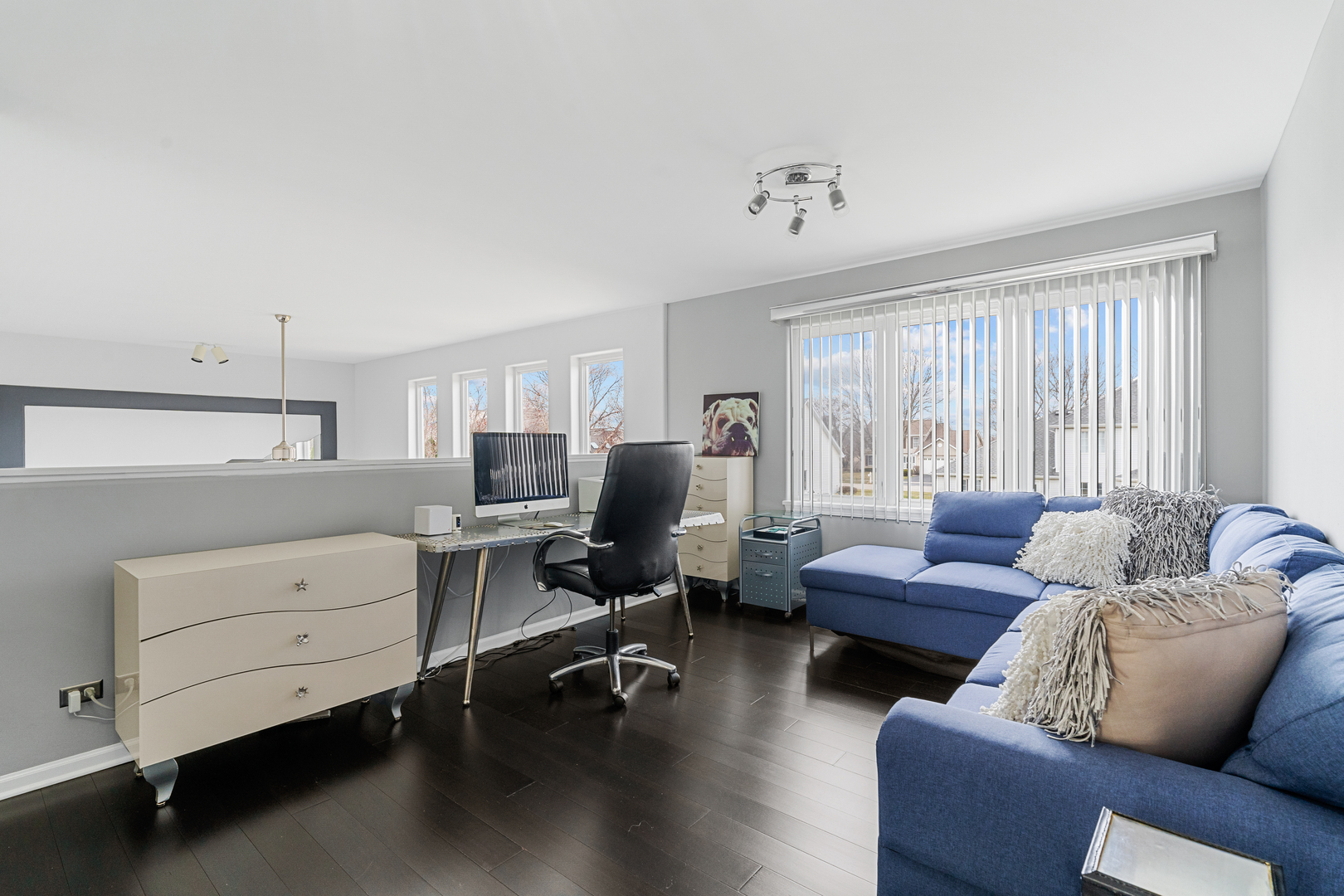 24962 Ambrose Road Plainfield, IL 60585 - Photo 20 of 28 a livingroom with workspace and a couch