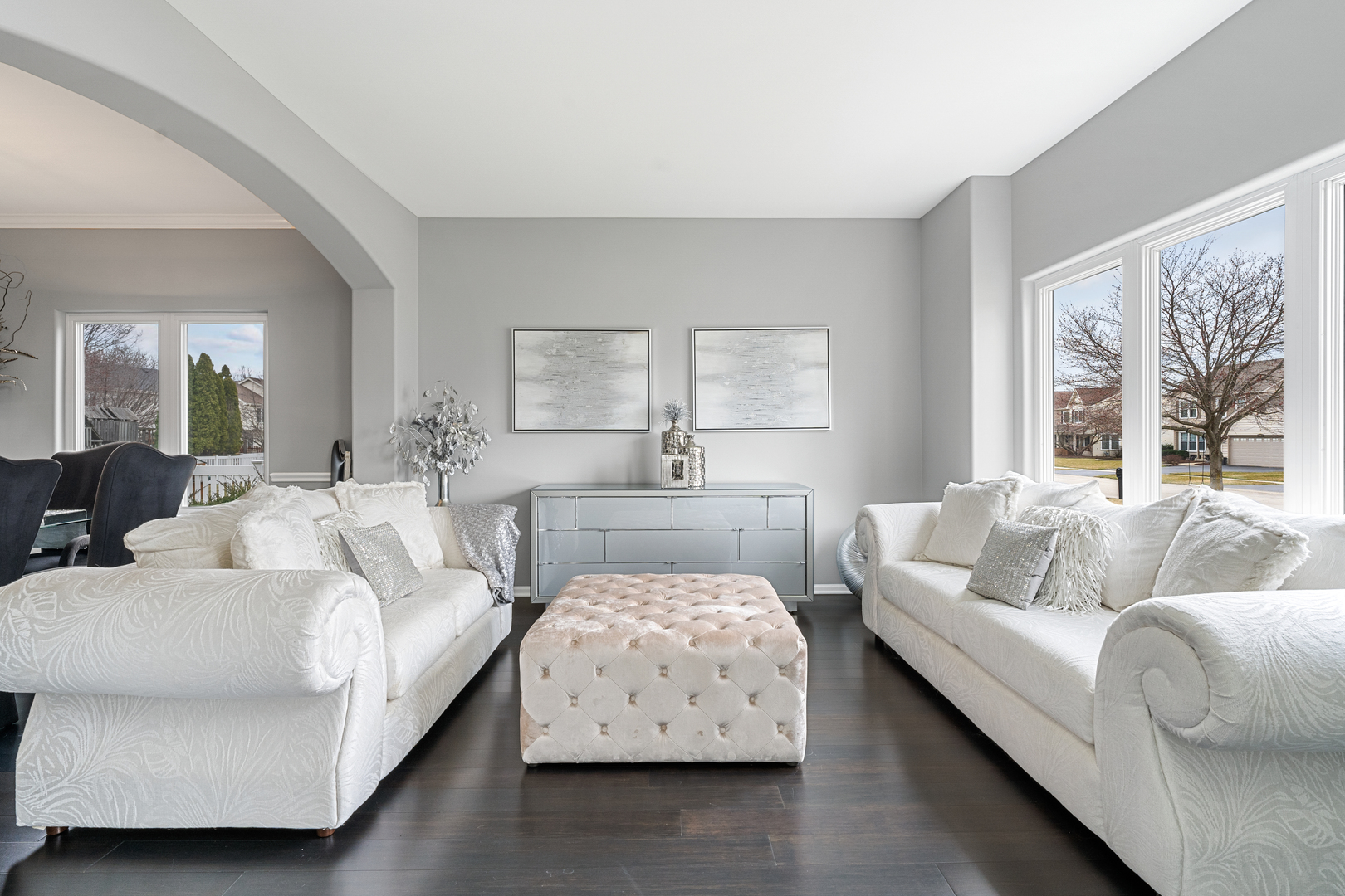 24962 Ambrose Road Plainfield, IL 60585 - Photo 6 of 28 a living room with furniture and a large window