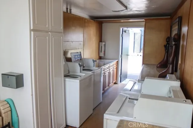 a view of balcony with wooden floor