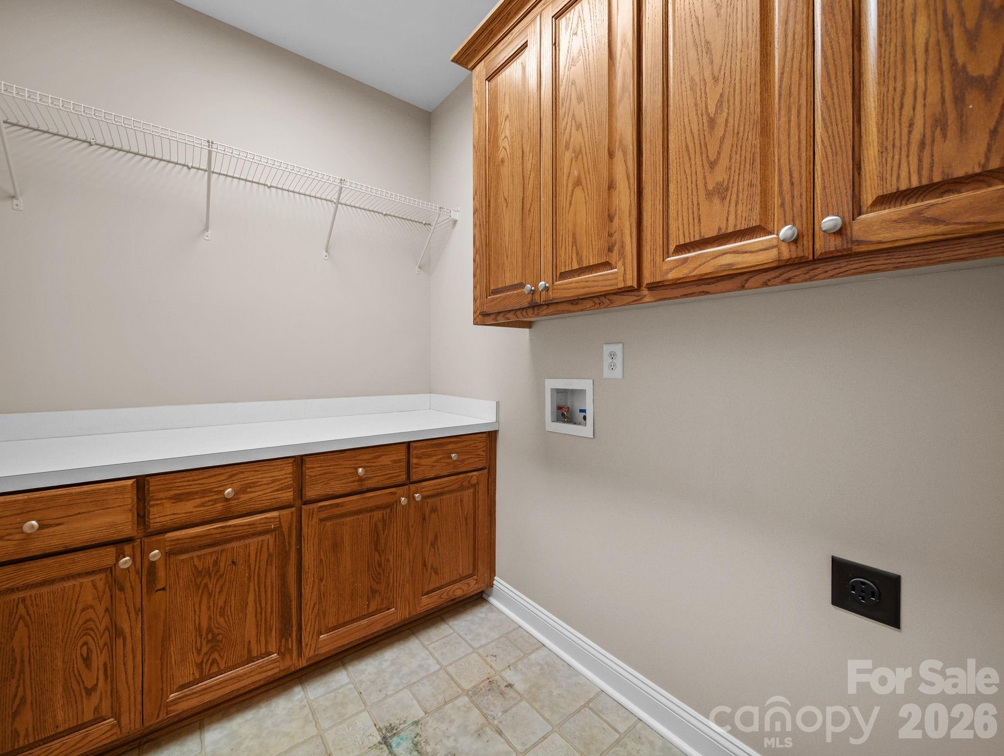 715 Witmore Road Wingate, NC 28174 - Photo 16 of 48 a view of a storage and utility room with stainless steel appliances wooden cabinets and a window
