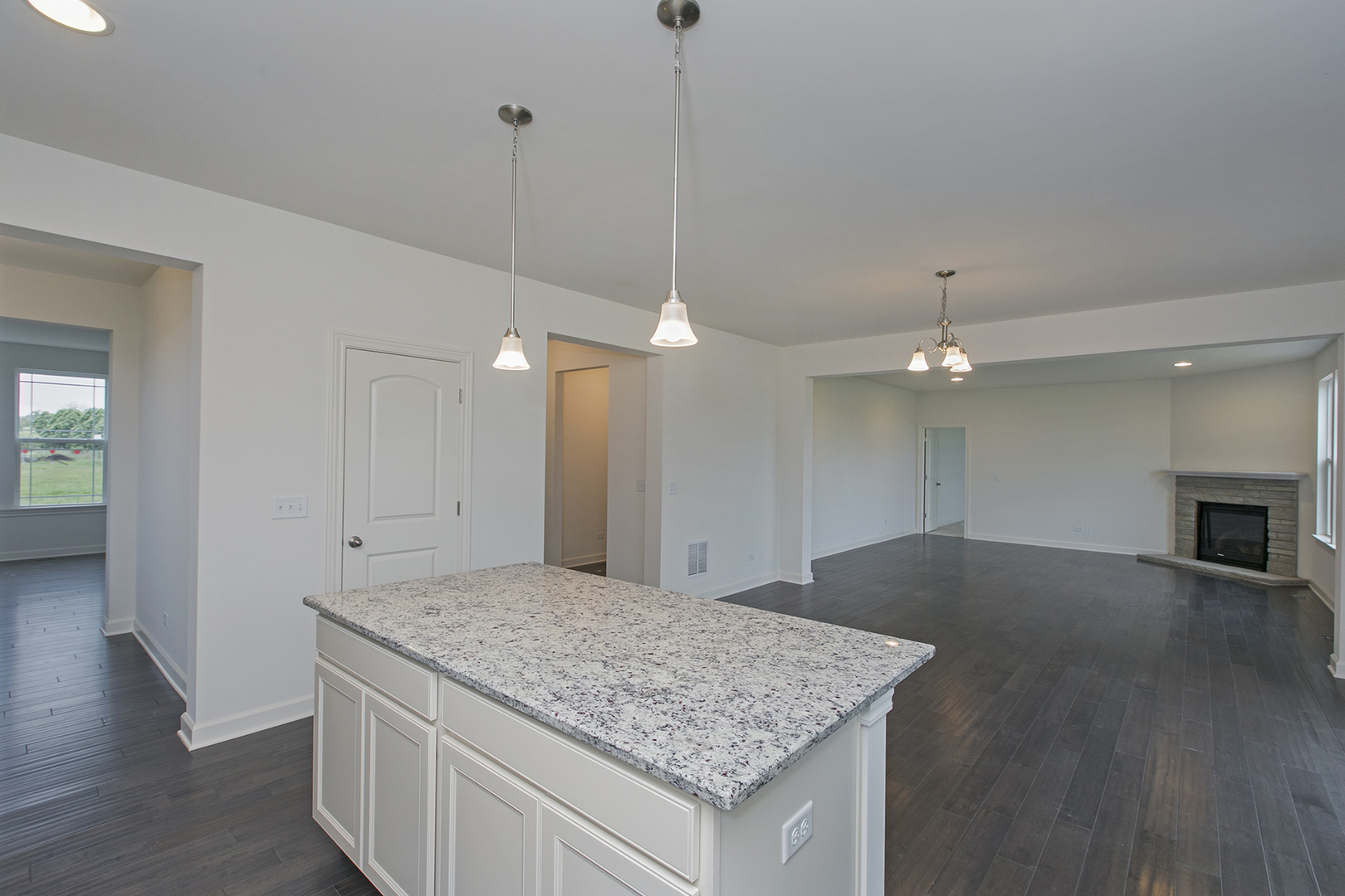 4398 Charles Dickens Road Elgin, IL 60124 - Photo 9 of 29 a view of a kitchen island a sink dishwasher with wooden floor