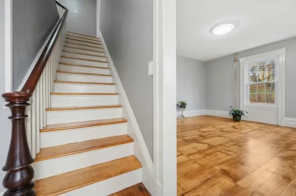 a view of an entryway with staircase