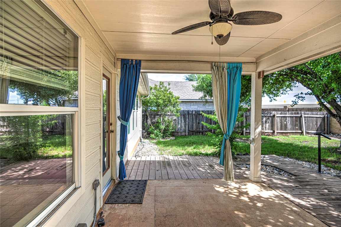 1900 Rutherford Drive Leander, TX 78641 - Photo 31 of 38 a view of backyard with a garden and plants