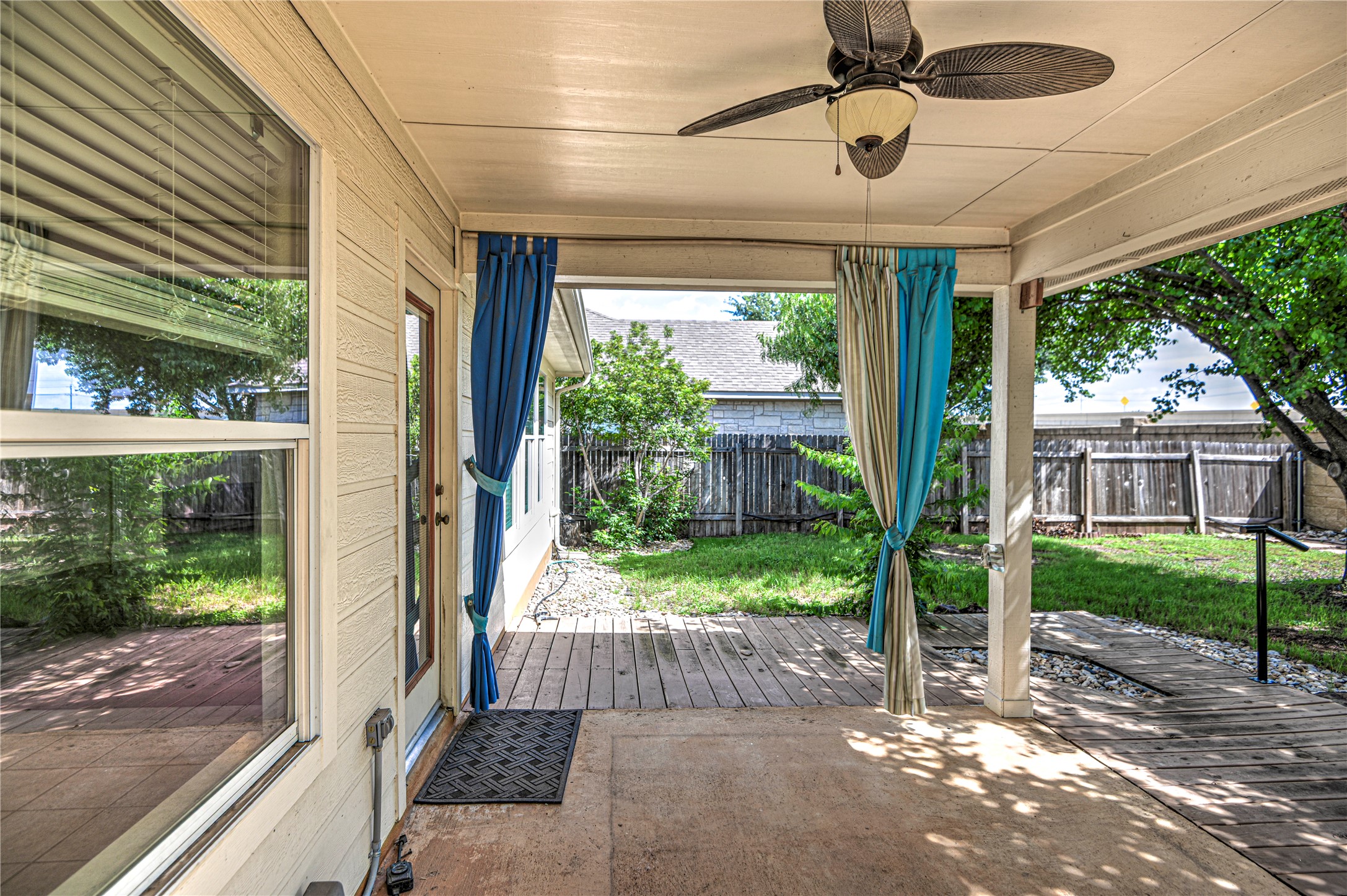 1900 Rutherford Drive Leander, TX 78641 - Photo 31 of 38 a view of backyard with a garden and plants