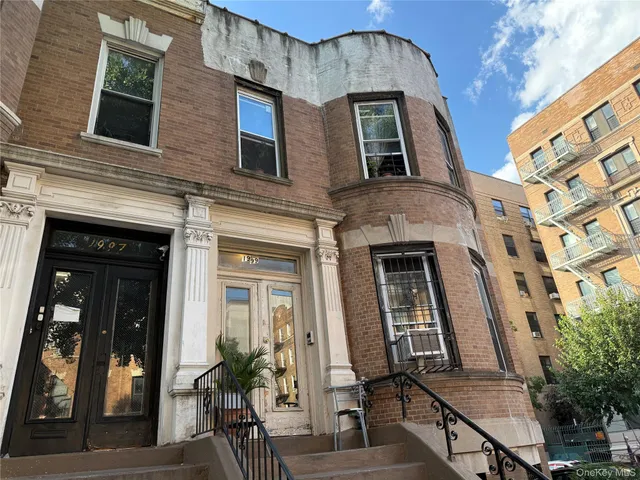 a view of a building with many windows