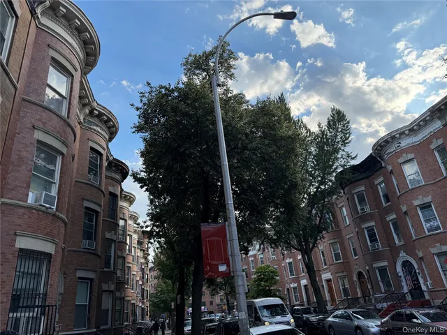 a street view of a building