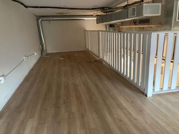 a view of a garage