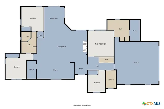 a big house with a big yard and large trees