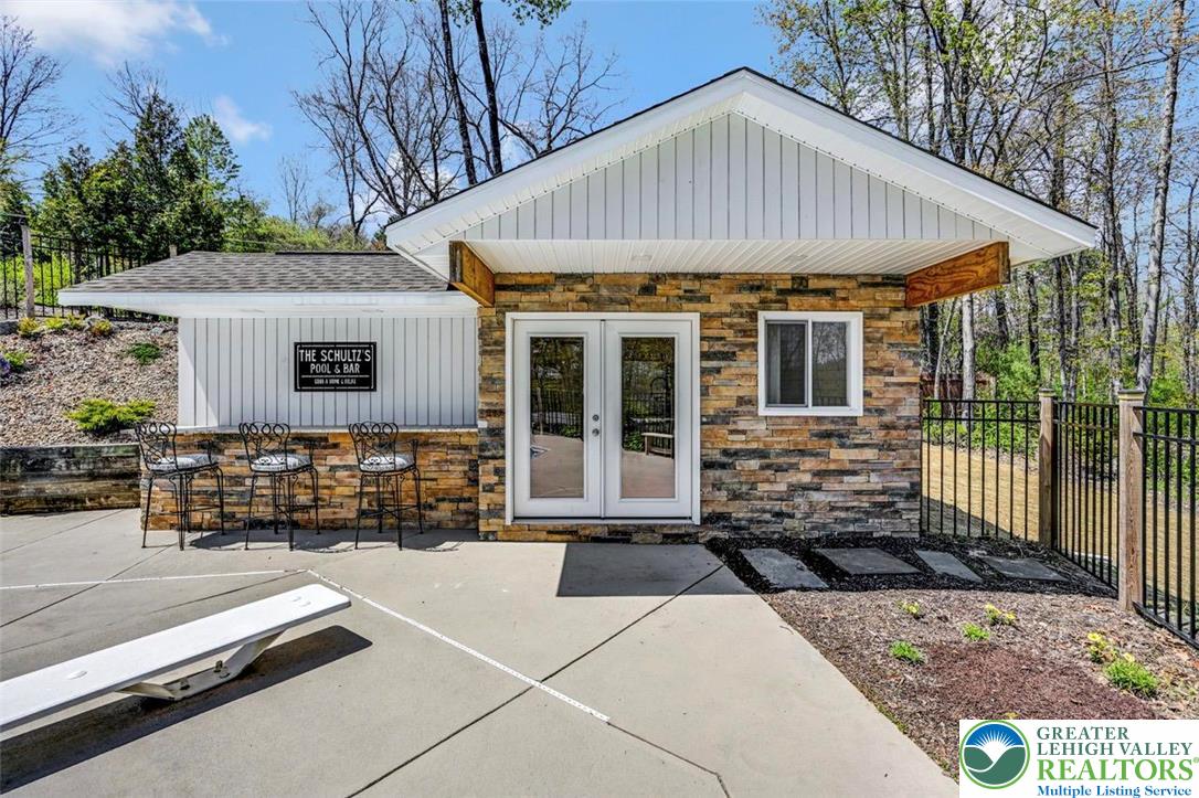 1284 Burger Hollow Road Effort, PA 18330 - Photo 77 of 100 Pool House w/ Custom Granite Bar