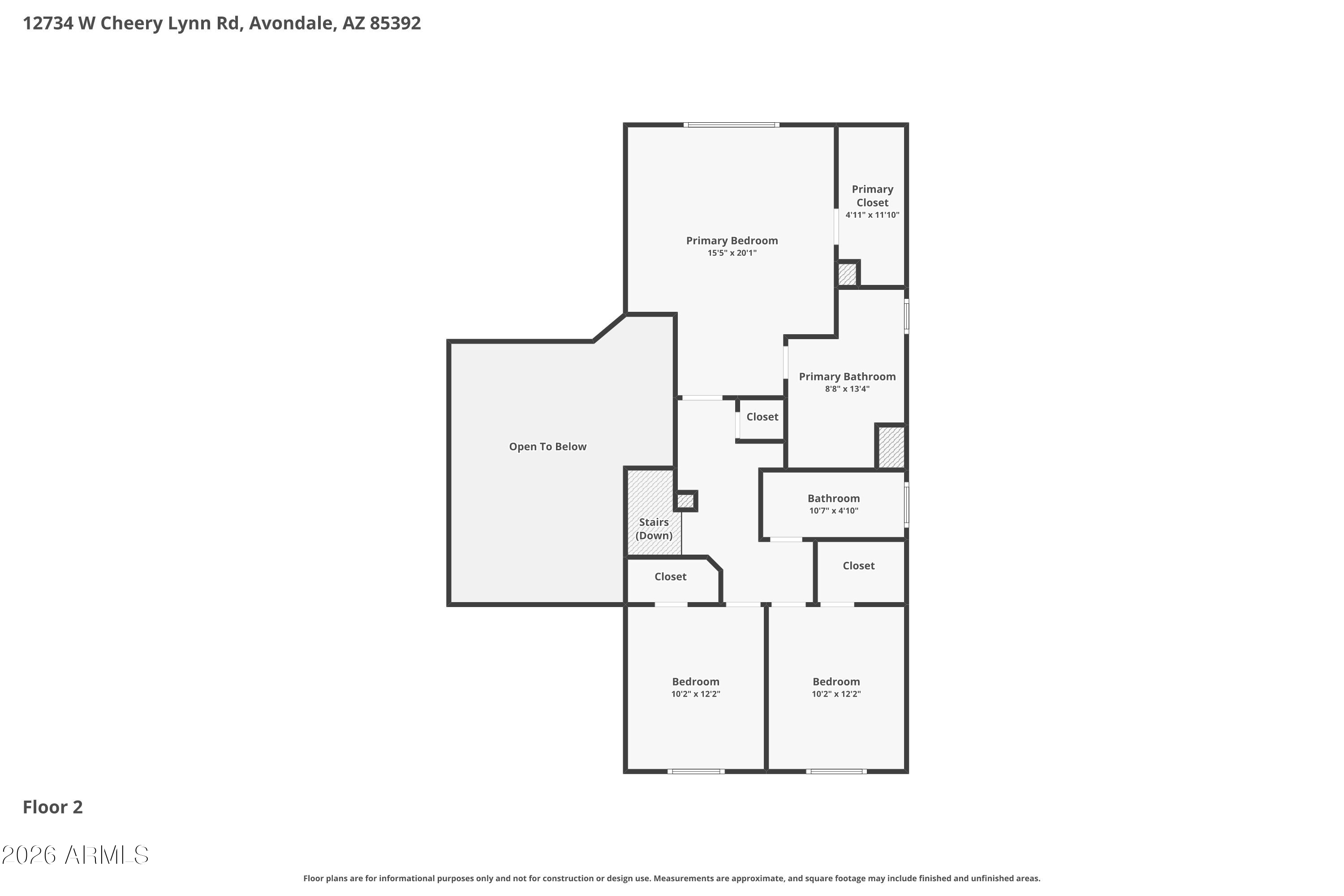 12734 West Cheery Lynn Road Avondale, AZ 85392 - Photo 54 of 54 a picture of a floor plan