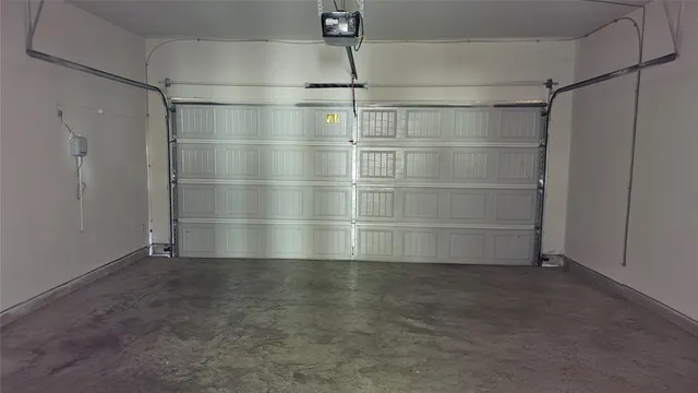 a view of empty room with empty racks