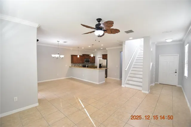 a view of a kitchen with window