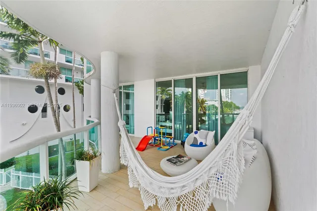 a view of a balcony with outdoor space
