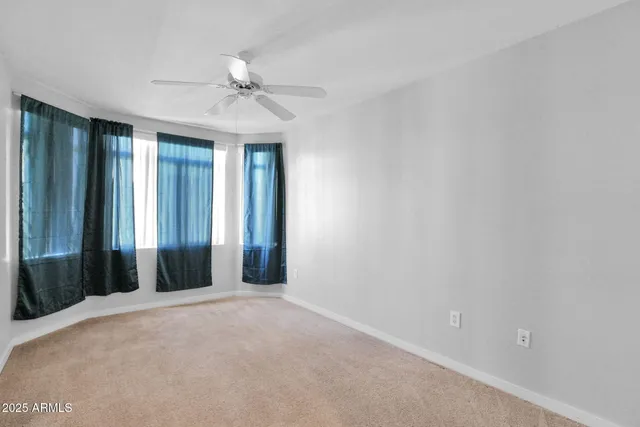 a view of a chandelier in a room