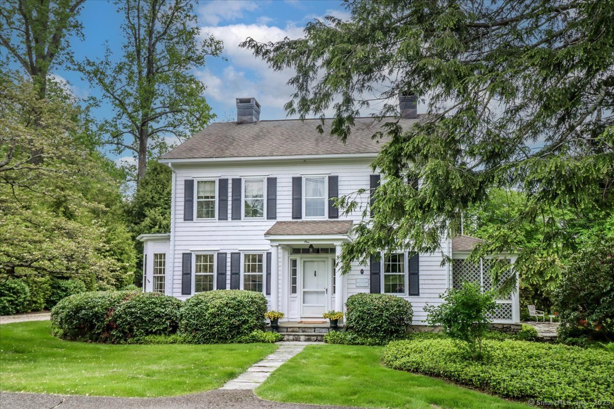 1 Long Meadow Hill Road Brookfield, CT 06804 - Photo 1 of 1 a front view of a house with a yard and trees