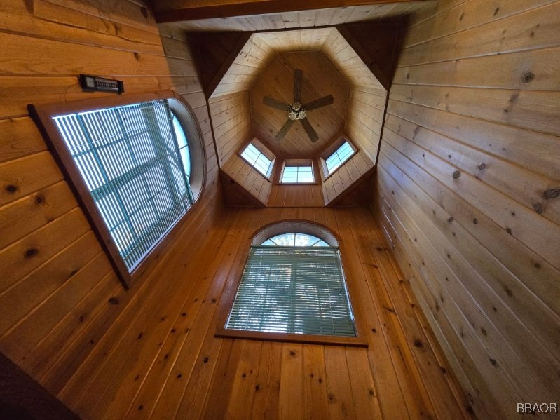 252 Riverside Avenue Sugarloaf, CA 92386 - Photo 24 of 29 a view of staircase with wooden floor and white walls