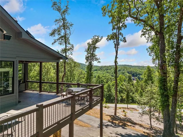 a view of a lake with a mountain