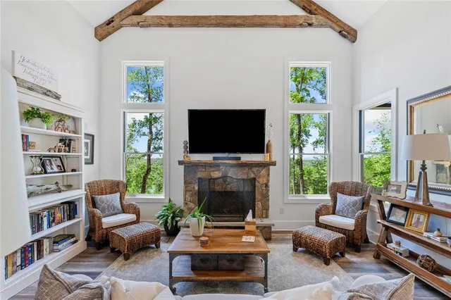 a dining room with furniture window wooden floor