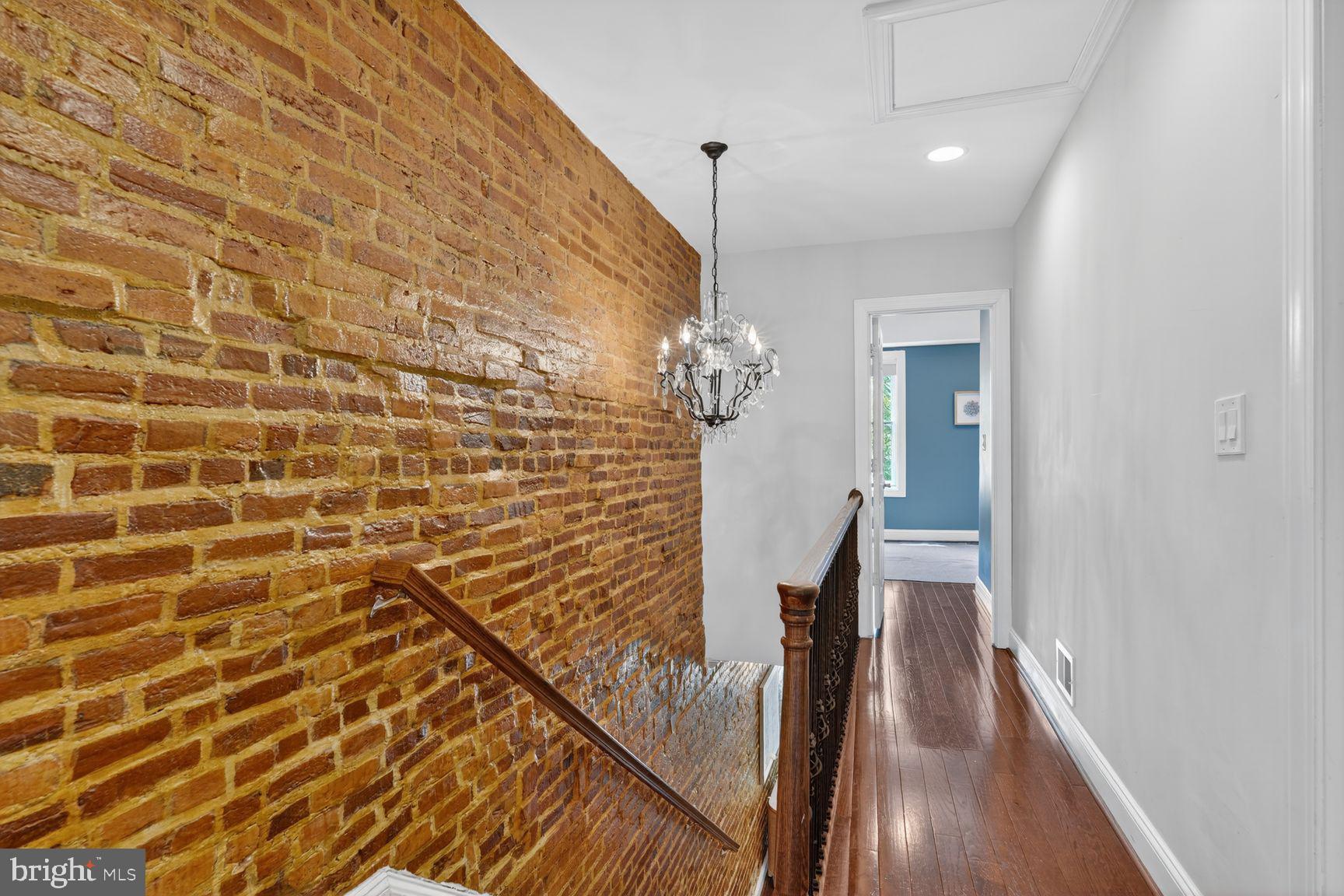 803 9th Street Northeast Washington, DC 20002 - Photo 16 of 29 Upstairs exposed brick