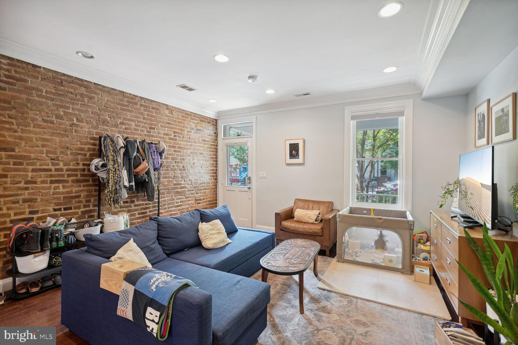 803 9th Street Northeast Washington, DC 20002 - Photo 5 of 22 Exposed brick wall entrance