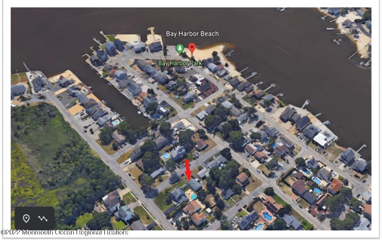 36 Lawndale Drive Brick, NJ 08723 - Photo 30 of 37 Aerial view proximity from home to beach
