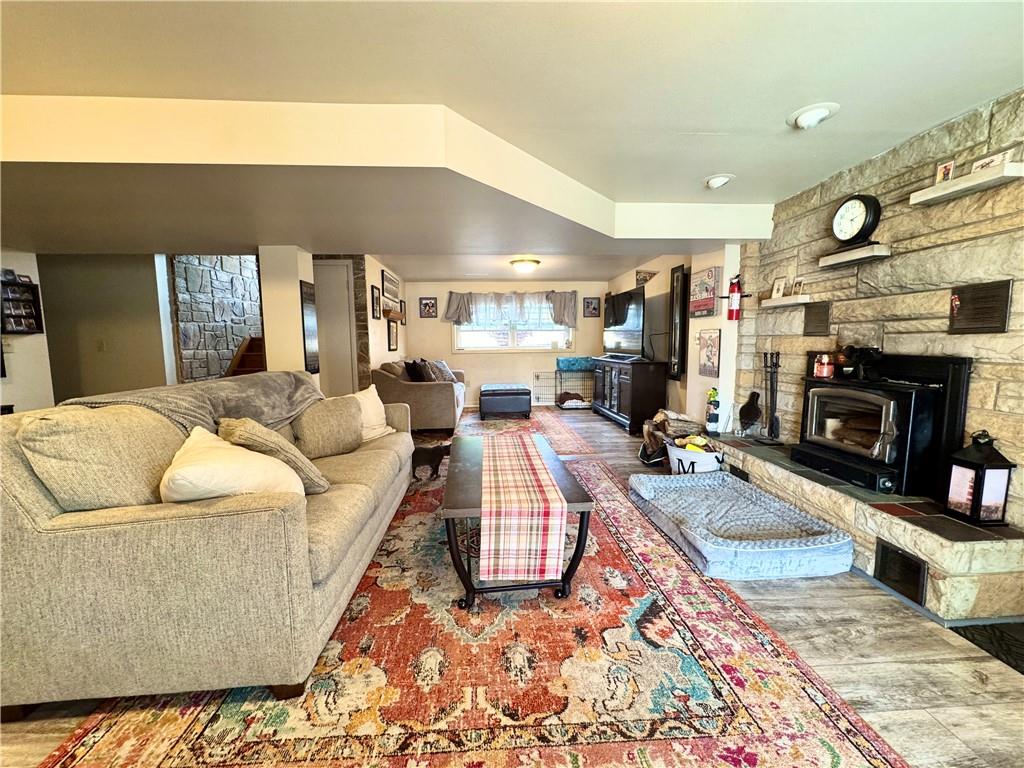 824 Shenango Road New Castle, PA 16101 - Photo 23 of 34 a living room with furniture and a fireplace