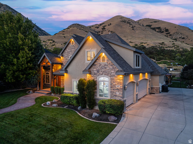 687 South 2080th Street East Springville, UT 84663 - Photo 88 of 149 Stone and stucco exterior with multiple gables and dormer windows
