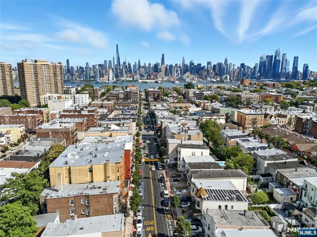 an aerial view of a city