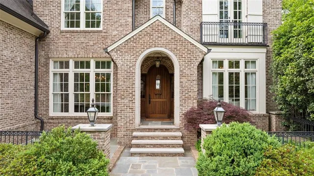 a view of a bathroom with a sink and garden