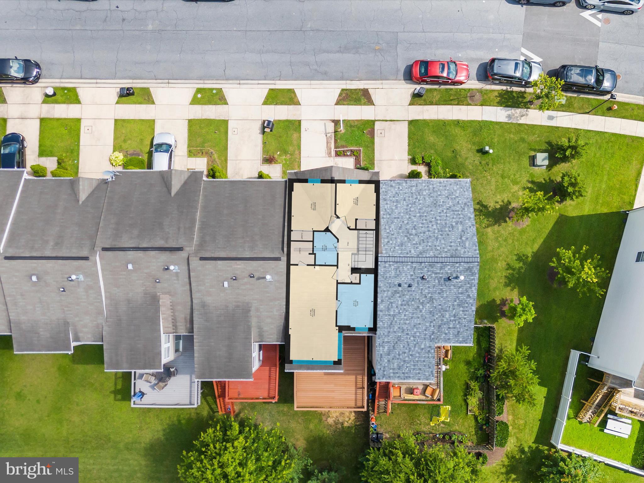 9865 Decatur Road Middle River, MD 21220 - Photo 58 of 63 an aerial view of residential houses with outdoor space and swimming pool