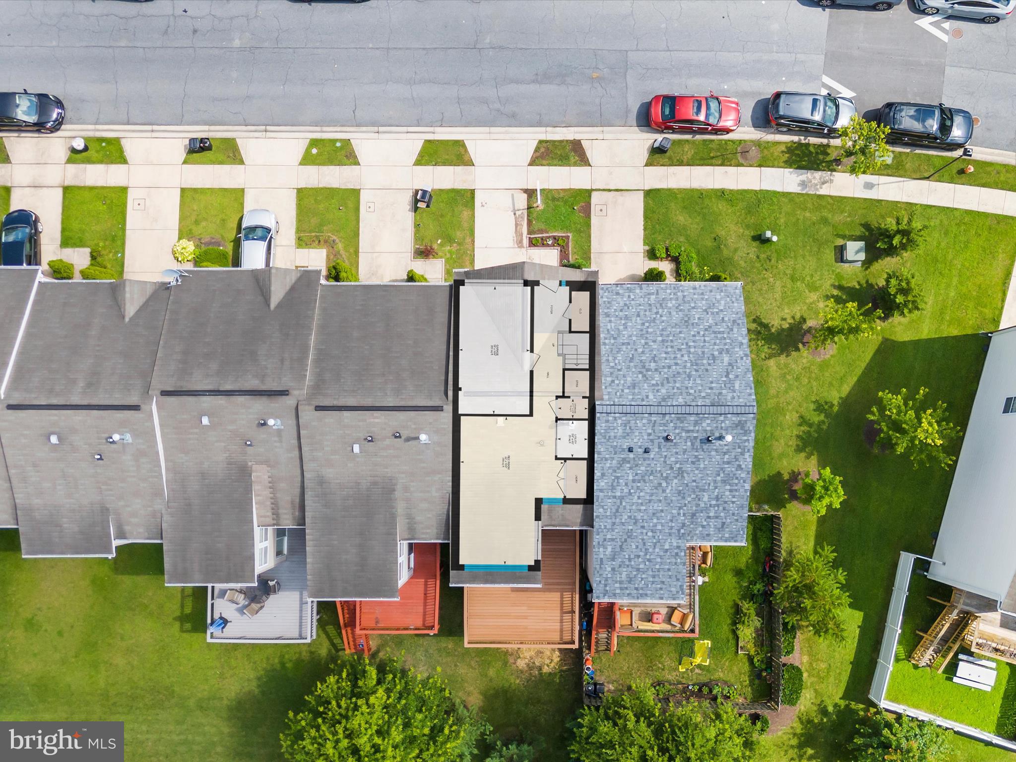 9865 Decatur Road Middle River, MD 21220 - Photo 59 of 63 an aerial view of residential houses with outdoor space and swimming pool
