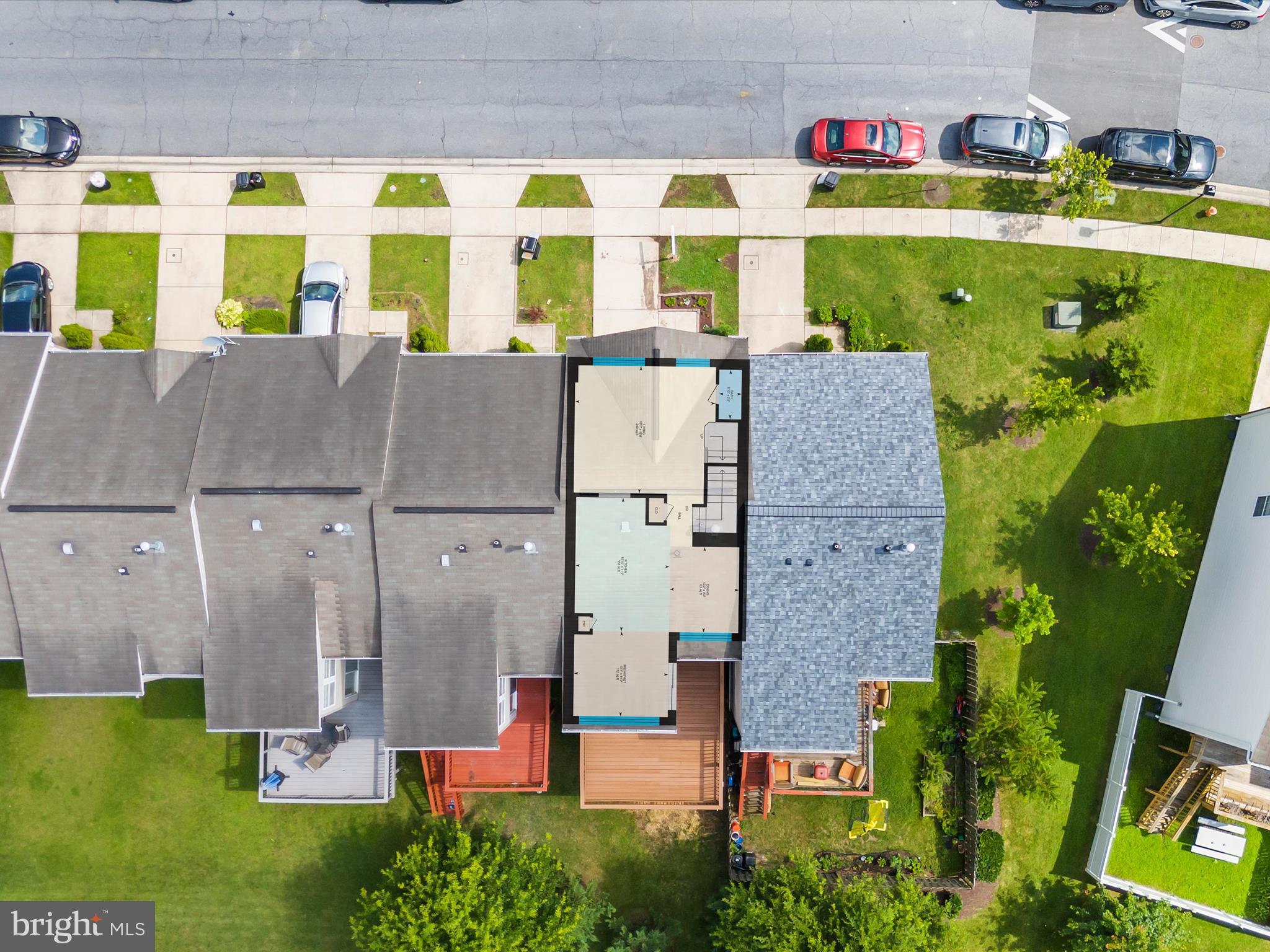 9865 Decatur Road Middle River, MD 21220 - Photo 60 of 63 an aerial view of residential houses with outdoor space and swimming pool