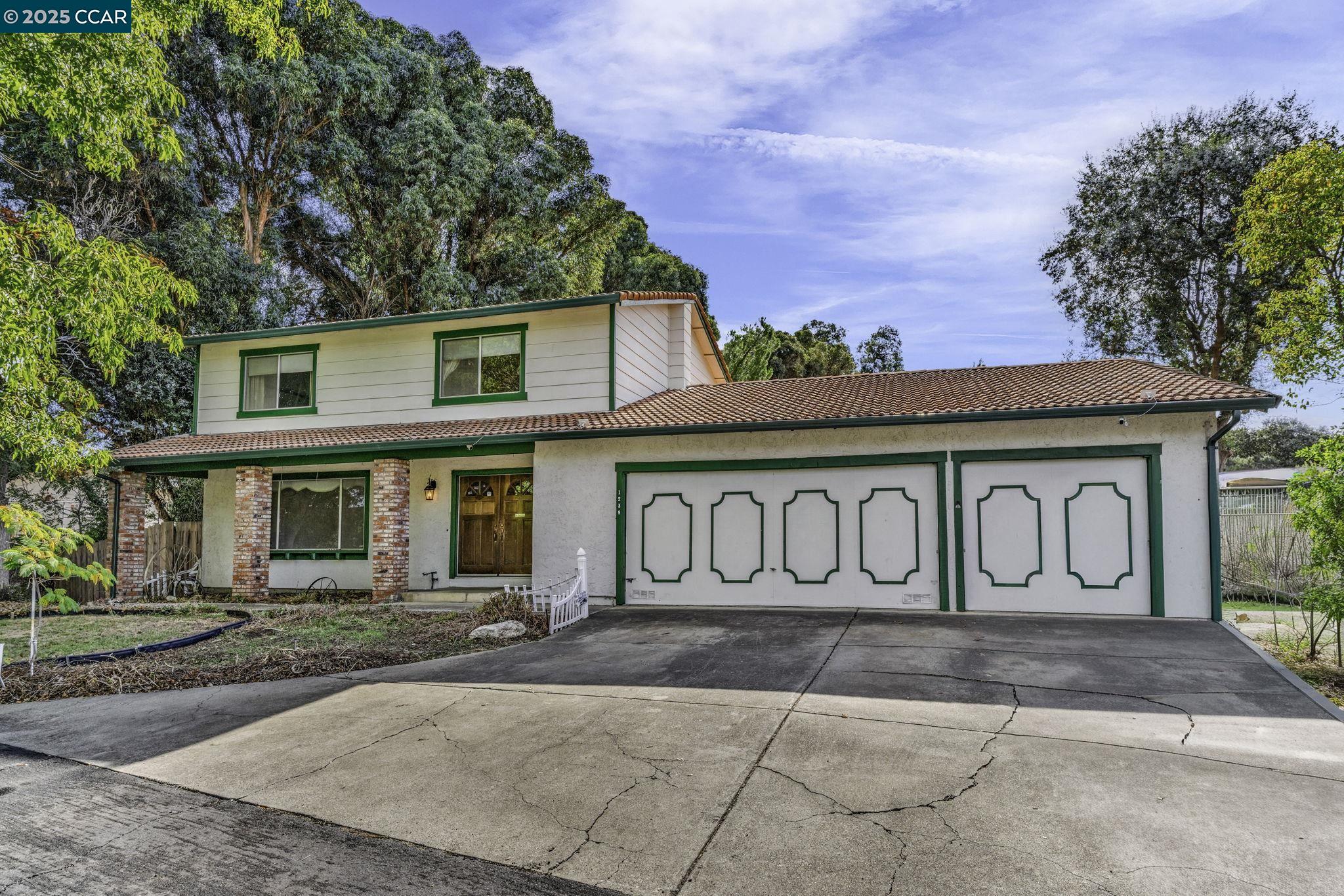 a front view of a building