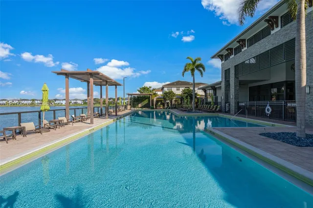 a view of a balcony with lake view and mountain view