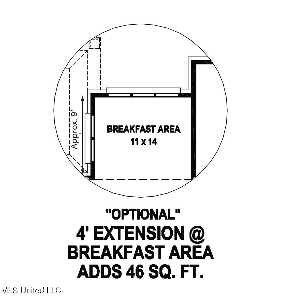 7019 Scarlett Street Olive Branch, MS 38654 - Photo 32 of 32 Optional Breakfast Extension