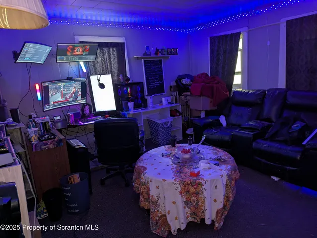 a living room with furniture and a couch