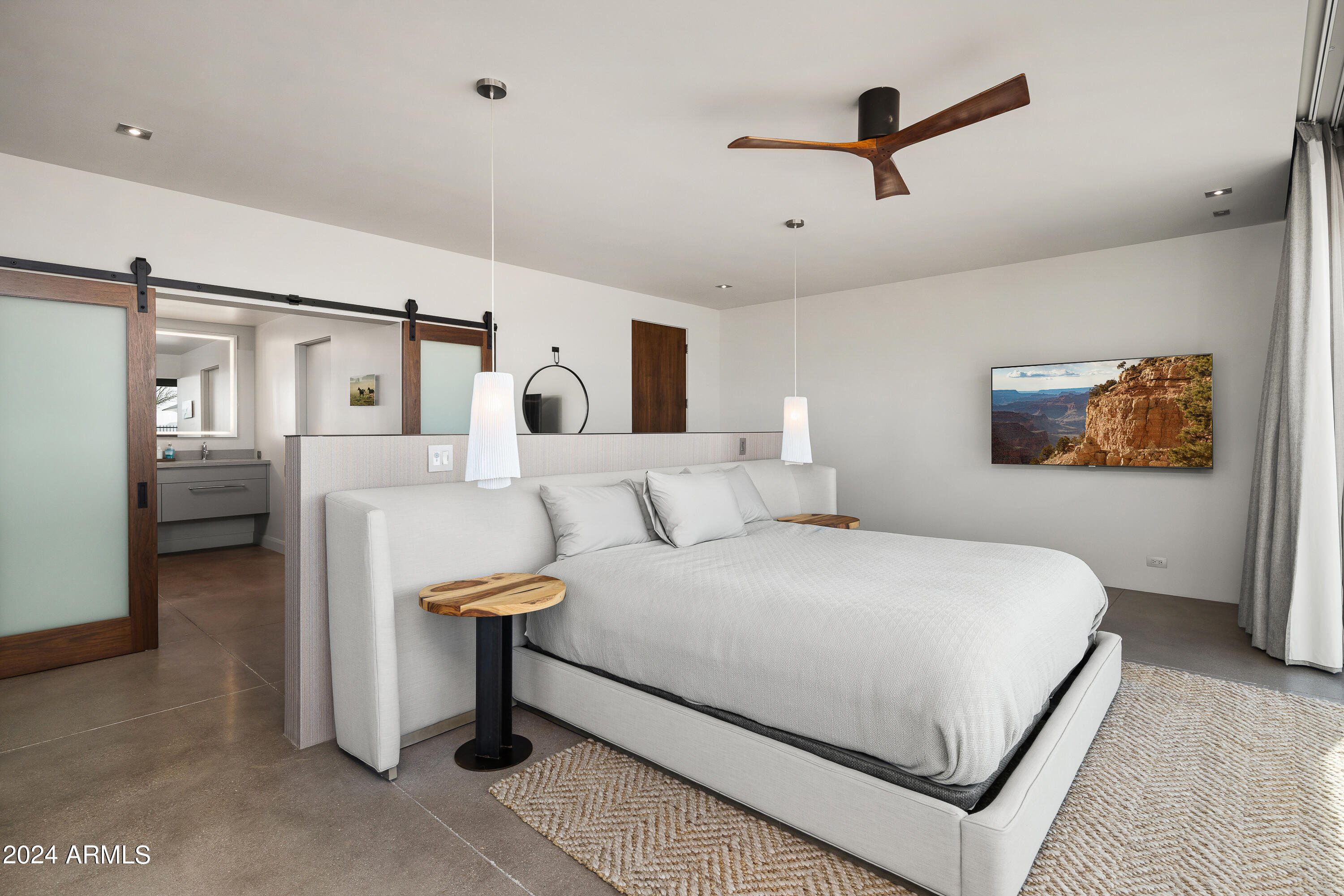 15322 North Sandy Blf Road Fort McDowell, AZ 85264 - Photo 18 of 65 a bedroom with a bed and a painting on the wall