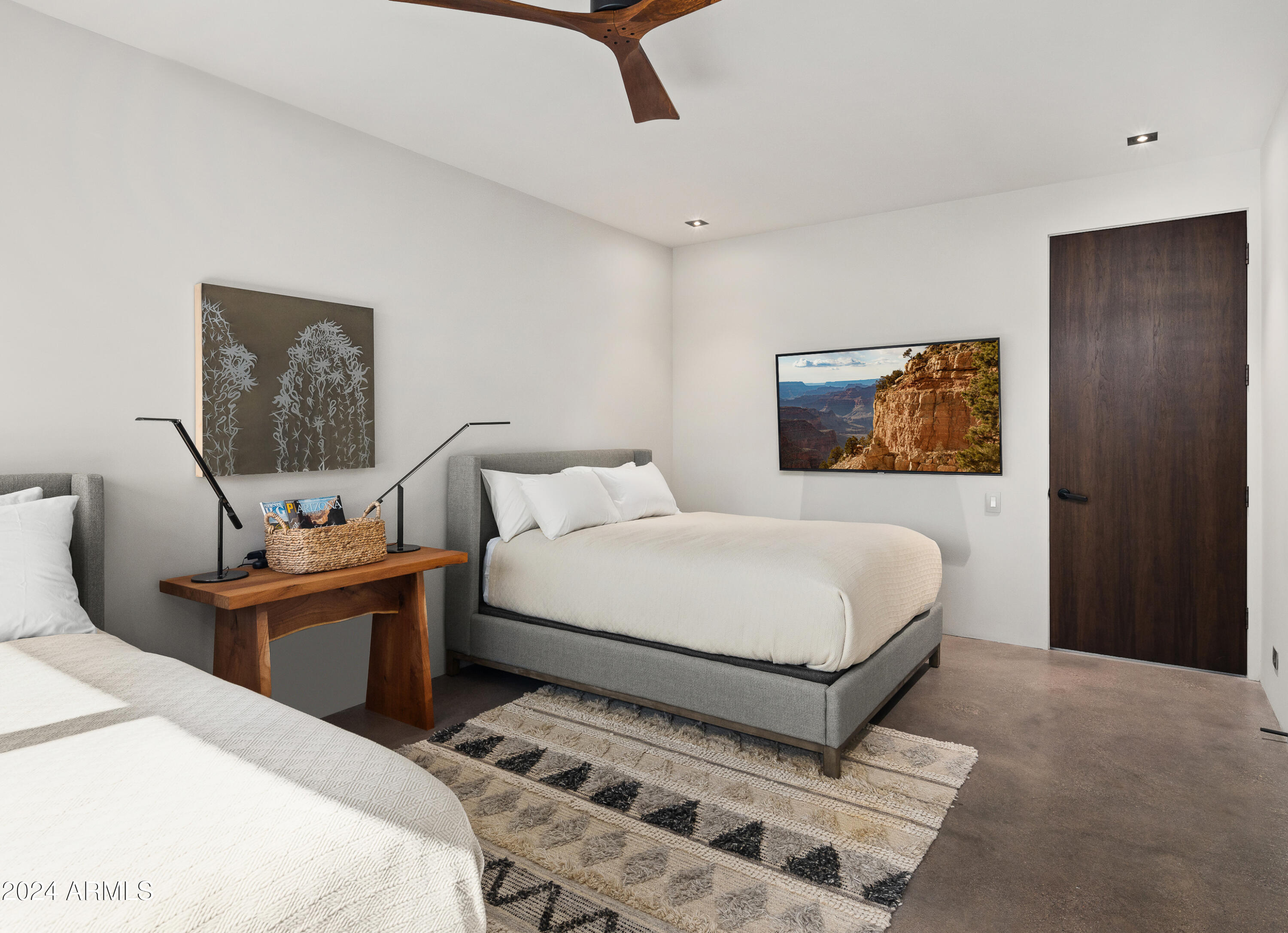 15322 North Sandy Blf Road Fort McDowell, AZ 85264 - Photo 32 of 65 a bedroom with a bed and glass wall