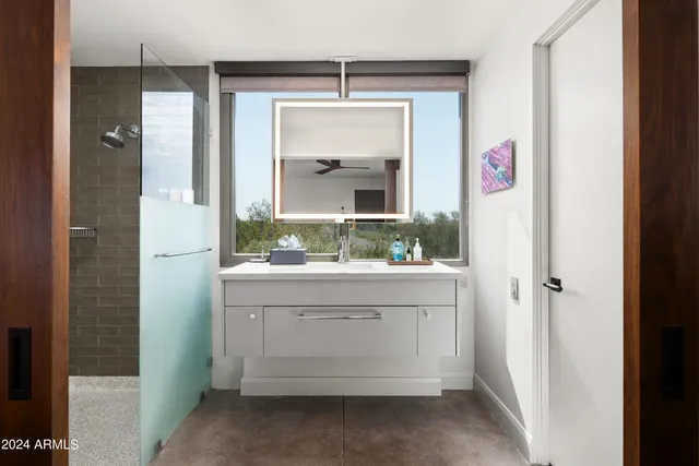 a kitchen with stainless steel appliances a stove and a potted plant
